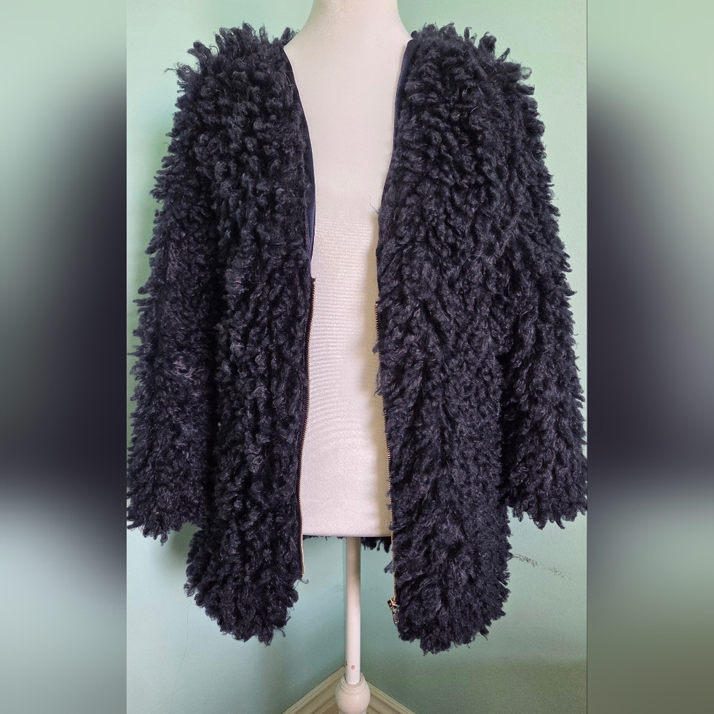 Chic Navy Teddy Jacket